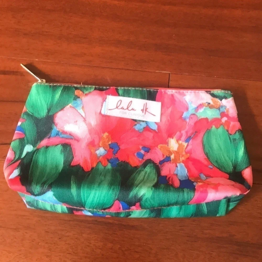 LuLu dk for Clinique Floral makeup bag.